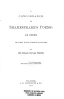 Copertina di A Concordance to Shakespeare's Poems