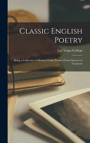 Copertina di Classic English Poetry