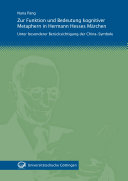 Copertina di Zur Funktion und Bedeutung kognitiver Metaphern in Hermann Hesses Märchen