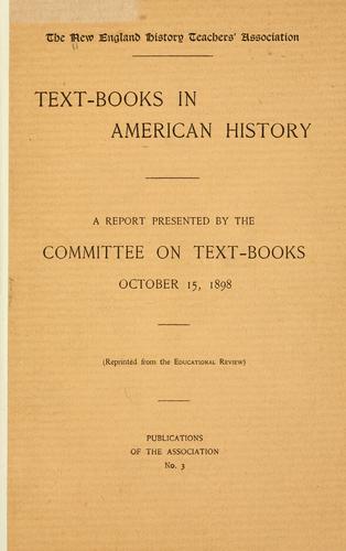 Copertina di Text-books in American history