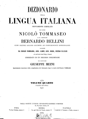 Copertina di Dizionario della lingua italiana