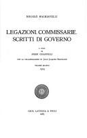 Copertina di Legazioni, commissarie, scritti di governo