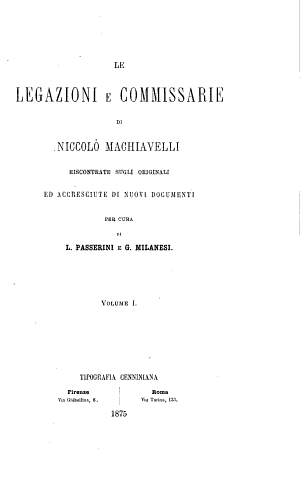 Copertina di Le opere di Niccolò Machiavelli ...