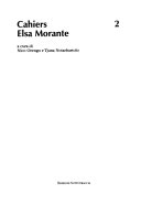 Copertina di Cahiers Elsa Morante