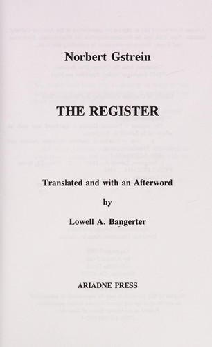 Copertina di The register
