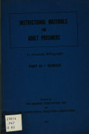 Copertina di Instructional Materials for Adult Prisoners; an Annotated Bibliography: Science