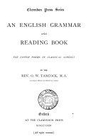 Copertina di An English Grammar and Reading Book for Lower Forms in Classical Schools