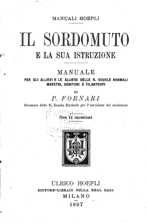 Copertina di Il sordomuto e la sua istruzione