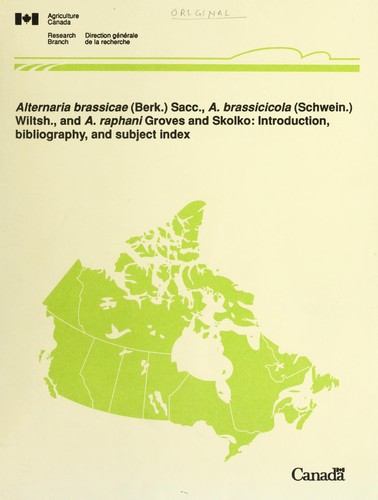 Copertina di Alternaria brassicae (Berk.) Sacc., A. brassicicola (Schwein.) Wiltsh. and A. raphani Groves and Skolko