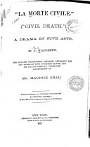 Copertina di "La Morte Civile,"