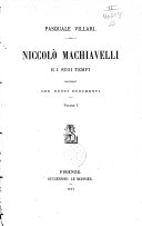 Copertina di Nicolo Machiavelli e i suoi tempi