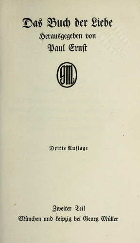 Copertina di Buch der Liebe