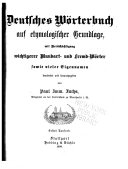 Copertina di Deutsches Wörterbuch Auf Etymologischer Grundlage