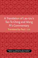 Copertina di A Translation of Lao-tzu’s Tao Te Ching and Wang Pi’s Commentary