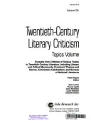 Copertina di Twentieth-Century Literary Criticism