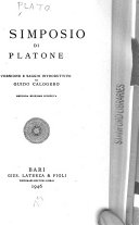Copertina di Il simposio di Platone