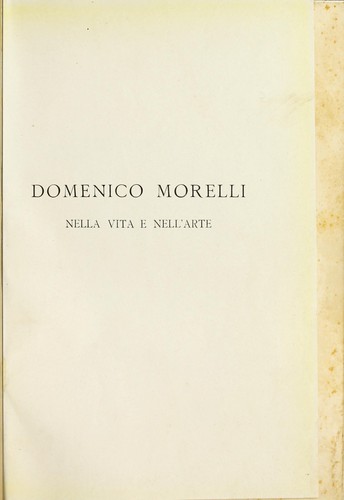 Copertina di Domenico Morelli, nella vita e nell'arte