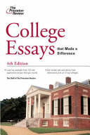 Copertina di College Essays that Made a Difference