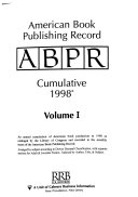 Copertina di American Book Publishing Record Cumulative 1998