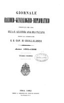 Copertina di Giornale araldico-genealogico-diplomatico italiano, diretto dal cav. G.B. di Crollalanza