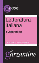 Copertina di Letteratura italiana. Il Quattrocento. Umanesimo e Rinascimento