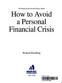 Copertina di How to Avoid a Personal Financial Crisis