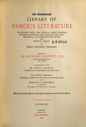 Copertina di The International Library of Famous Literature