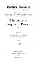 Copertina di The Arte of English Poesie, 1589
