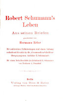 Copertina di Robert Schumann's Leben