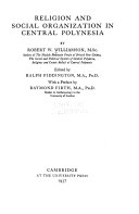 Copertina di Religion and Social Organization in Central Polynesia