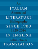 Copertina di Italian Literature since 1900 in English Translation 1929-2016