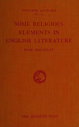 Copertina di Some religious elements in English literature