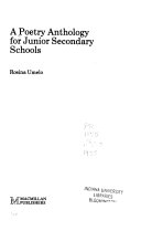 Copertina di A Poetry Anthology for Junior Secondary Schools