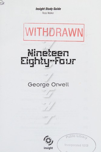 Copertina di Nineteen eighty-four George Orwell / Insight text guide, Ross Walker