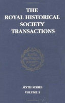 Copertina di Transactions of the Royal Historical Society: Volume 5