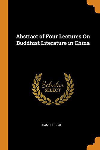 Copertina di Abstract of Four Lectures on Buddhist Literature in China