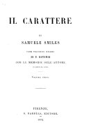 Copertina di Il Carattere ... Prima traduzione italiana di P. Rotondi, con le Memorie dell'autore scritte da esso
