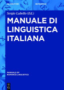Copertina di Manuale di linguistica italiana