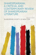 Copertina di Shakespeariana; a Critical and Contemporary Review of Shakespearian Literature Volume 4
