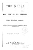 Copertina di The Works of the British Dramatists