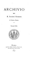 Copertina di Archivio della Società romana di storia patria