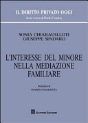 Copertina di L'interesse del minore nella mediazione familiare