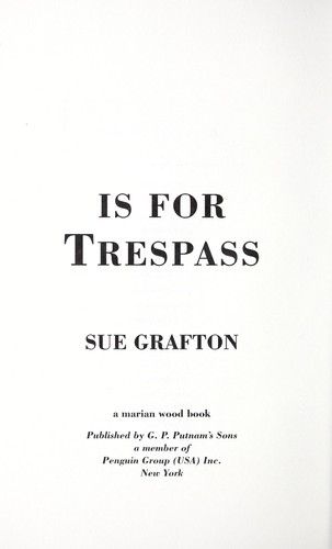 Copertina di T is for Trespass