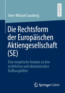 Copertina di Die Rechtsform der Europäischen Aktiengesellschaft (SE)