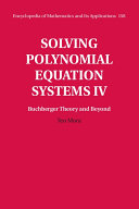 Copertina di Solving Polynomial Equation Systems
