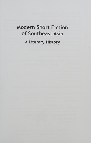 Copertina di Modern short fiction of Southeast Asia