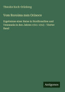 Copertina di Vom Roroima zum Orinoco