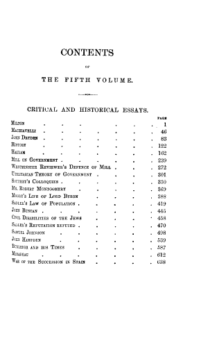 Copertina di The Works of Lord Macaulay: Critical and historical essays