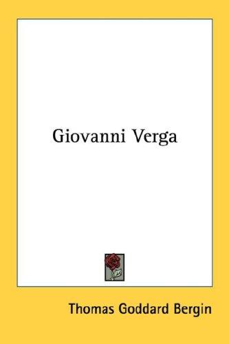 Copertina di Giovanni Verga