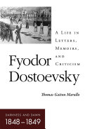 Copertina di Fyodor Dostoevsky–Darkness and Dawn (1848–1849)